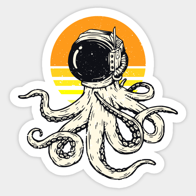 Octopus Astronaut Sticker by edwardecho